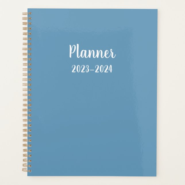 Agenda Planner azul mensual/semanal de 2023