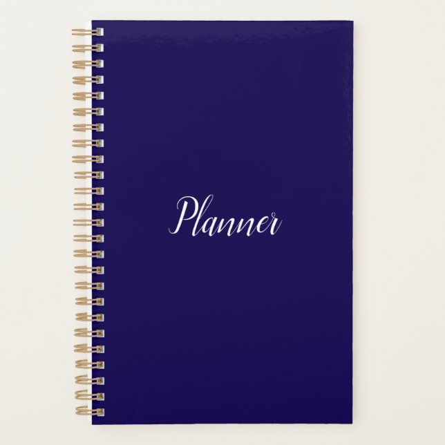 Agenda Planner azul oscuro - pequeño (Anverso)