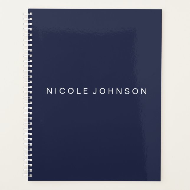 Agenda Planner azul/semanal/mensual (Anverso)