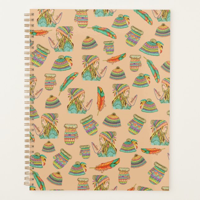 Agenda Planner Boho Gorra Chica (Anverso)