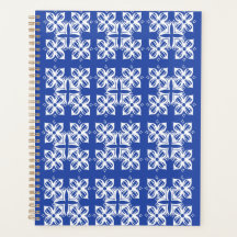 Planner clásico con patrones azules
