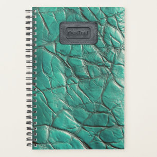 Agenda Planner con aspecto de cuero - Turquesa caribeña