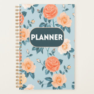 Agenda Planner con cubierta floral