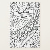 Planner con estilo de color negro y blanco para ad