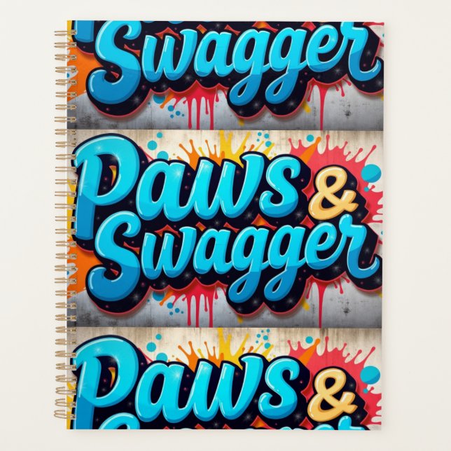 Agenda "Planner con estilo Paws & Swagger" (Anverso)