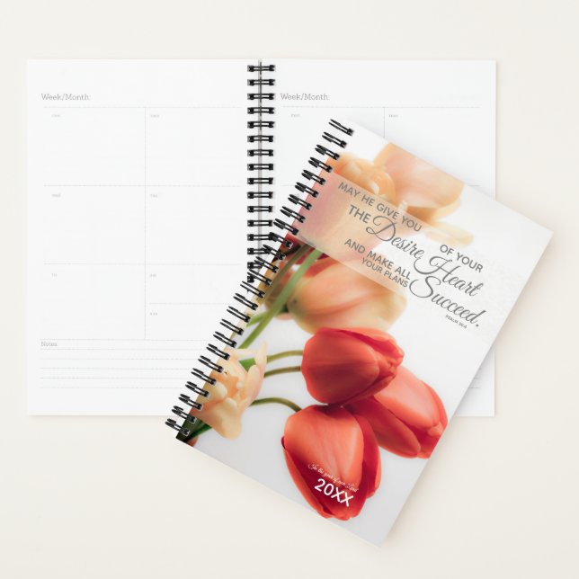 Agenda Planner cristiano de flores para las mujeres - Sal (Demostración)