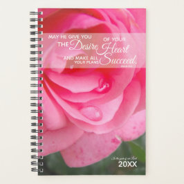 Agenda Planner cristiano para mujeres - Rosa roja
