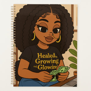 Agenda Planner curado, en crecimiento y brillante