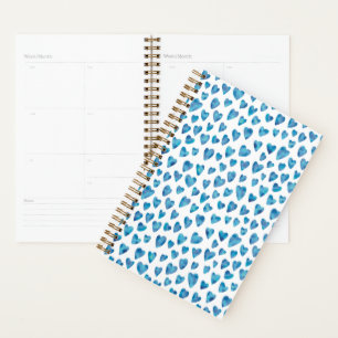 Agenda Planner Cute Blue Heart