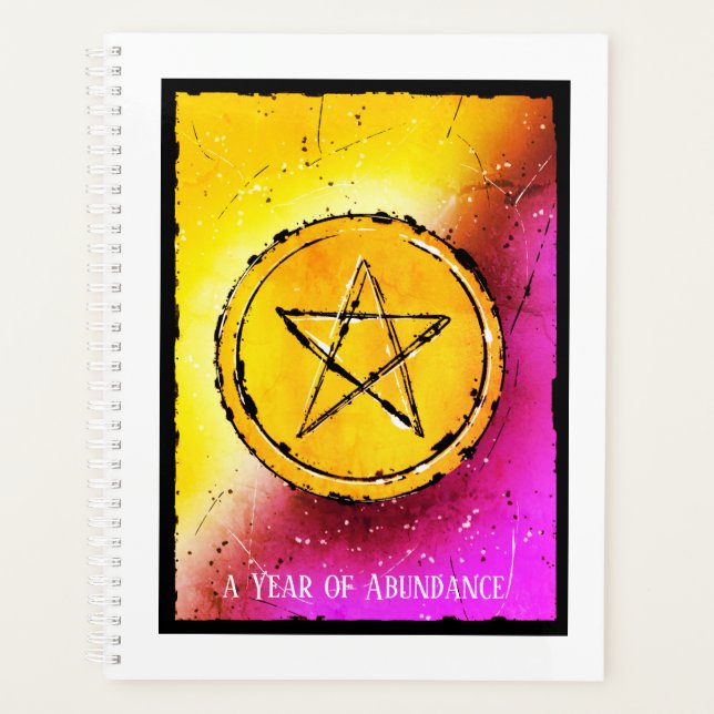 Agenda Planner de Ace of Pentacles 12 meses (Anverso)