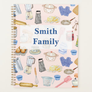 Agenda Planner de acuarela de cocina personalizado