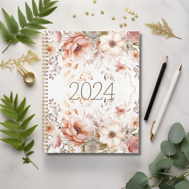 Agenda Planner de acuarela floral moderno (Modern Floral Planner)