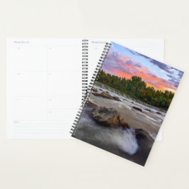 Agenda Planner de amanecer de represa flotante