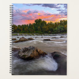 Agenda Planner de amanecer de represa flotante