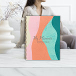 Agenda Planner de arte abstracto colorido - Personalizado<br><div class="desc">¡Bienvenidos a nuestra tienda Zazzle! Nuestro Colorful Abstract Art Planner está diseñado para infundir su rutina diaria con una vibrante ráfaga de color y organización. Con unos impresionantes tonos turquesa, verde, rosa suave y gris, este planificador no sólo le permite seguir el camino sino que también le aporta un toque...</div>