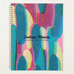 Agenda Planner de arte abstracto de color negrita