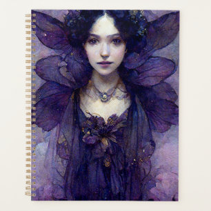 Agenda Planner de arte morado gótico Fantasy Fantasy