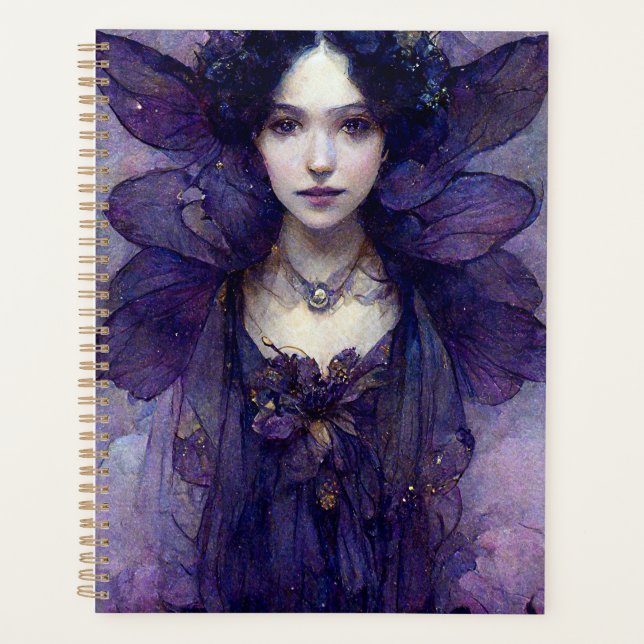 Agenda Planner de arte morado gótico Fantasy Fantasy (Anverso)