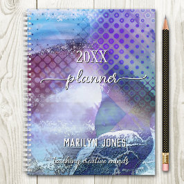 Agenda Planner de arte Purple Creative Teacher