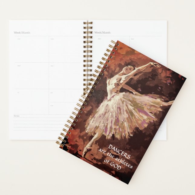Agenda Planner de ballet con pintura de arte original (Demostración)