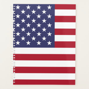 Agenda Planner de bandera de Estados Unidos estadounidens