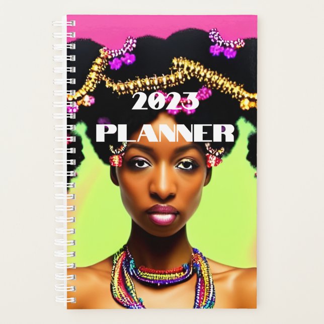 Agenda Planner de Black chica 2023 (Anverso)