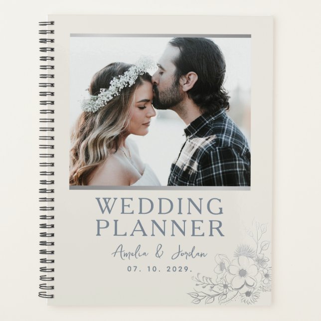 Agenda Planner de boda de flores silvestres (Anverso)