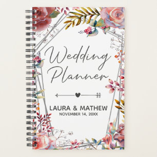 Agenda Planner de boda para el solárium de Rubor Rosa