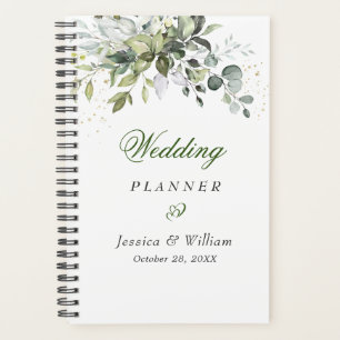 Agenda Planner de casamiento Eucalyptus Greenery Watercol