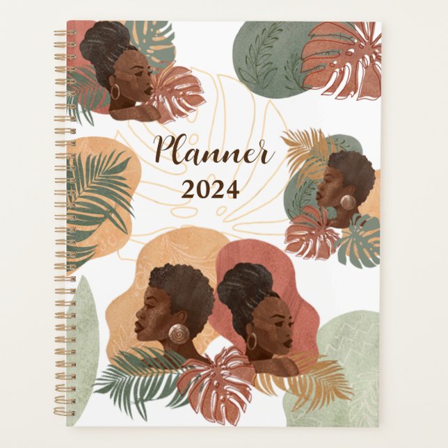 Agenda Planner de Chicas Melanin para mujeres negras (Anverso)