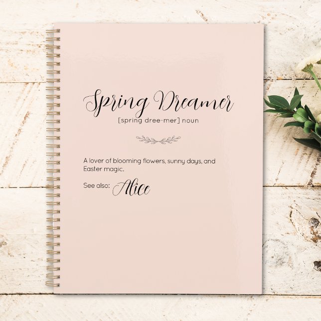 Agenda Planner de conejito de Pascua de Primavera - Rubor (Spring Dreamer Easter Bunny Planner – Blush Pink)