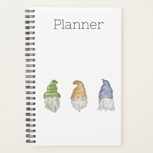 Agenda Planner de cubierta suave espiral de tres gnomos 5 (Anverso)