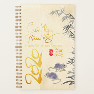 Agenda Planner De Dos Rats Bamboo Vietnamita Para Año Nue