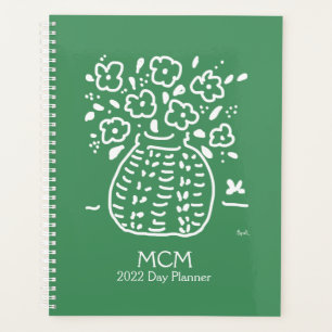 Agenda Planner de envergadura verde