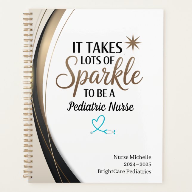 Agenda Planner de esparkle para enfermeras pediátricas -  (Anverso)
