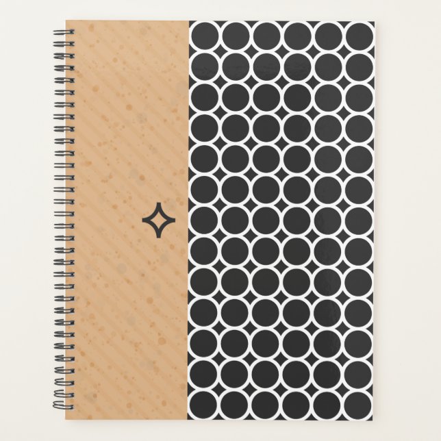 Agenda Planner de estilo geométrico moderno (Anverso)