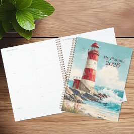 Agenda Planner de faro de playa náutica