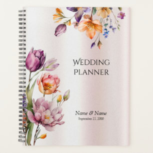 Agenda Planner de flores de primavera coloridas