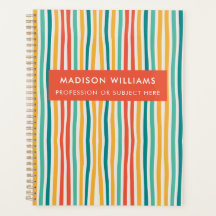 Planner de flores modernas de líneas de colores