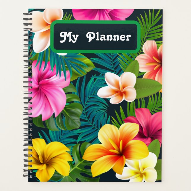 Agenda Planner de flores tropicales (Anverso)