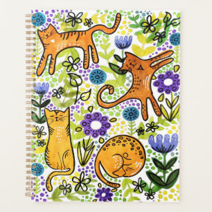 Agenda Planner de gatos de jardín