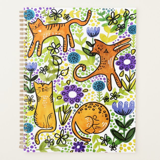 Agenda Planner de gatos de jardín (Anverso)