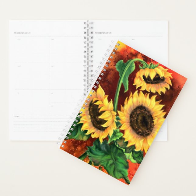 Agenda Planner de girasoles (Demostración)