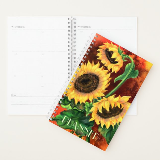 Agenda Planner de girasoles (Demostración)
