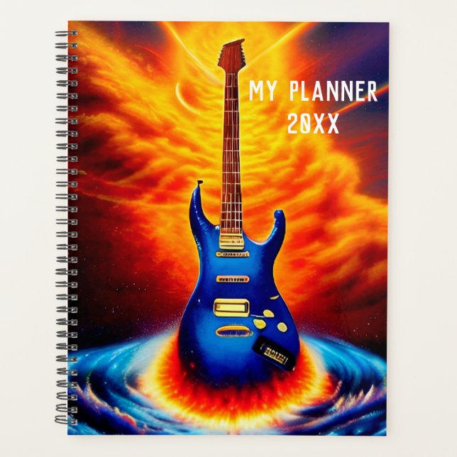 Agenda Planner de guitarra eléctrica (Anverso)