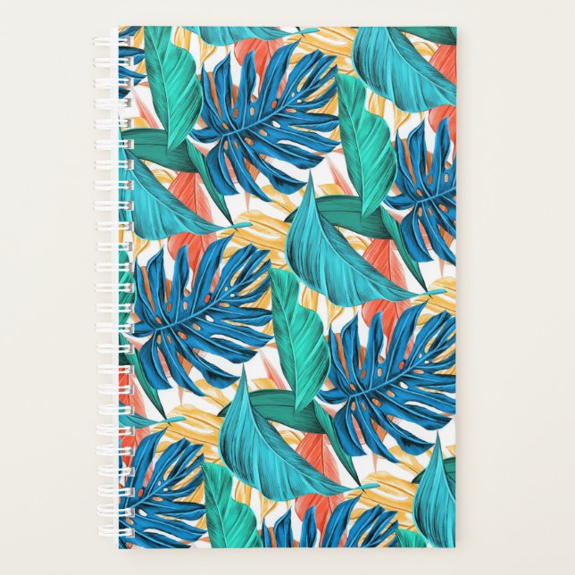 Agenda Planner de hojas tropicales (Anverso)