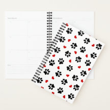 Planner de huellas y corazones