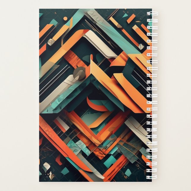 Agenda Planner de infinito geométrico 3D (Reverso)