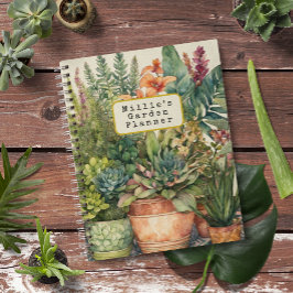 Agenda Planner de jardín de plantas de acuarela personali