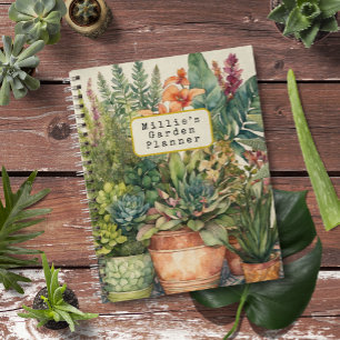 Agenda Planner de jardín de plantas de acuarela personali